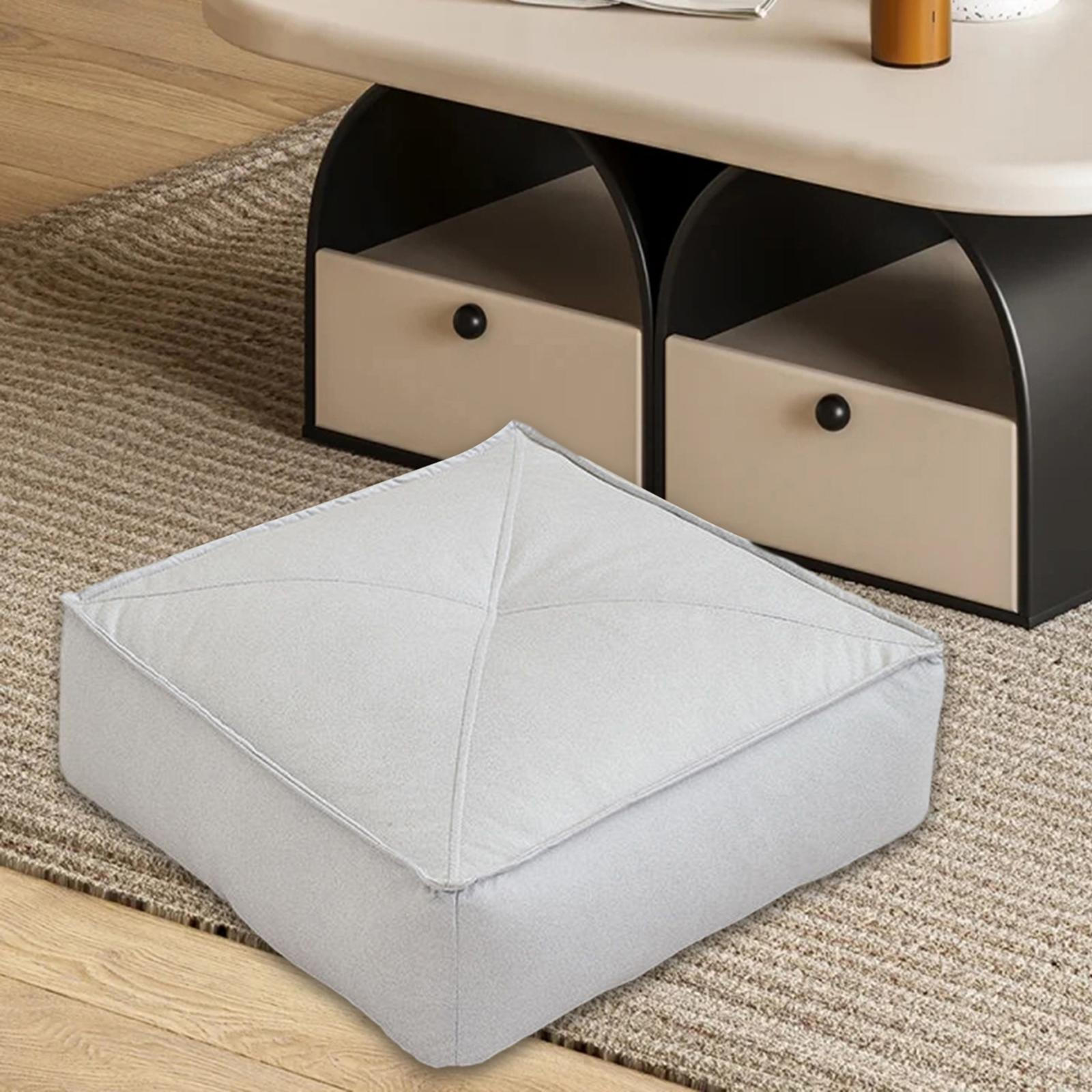 

Напольная подушка, квадратный коврик для стула с татами, удобный пуф, традиционная медитация для white gray