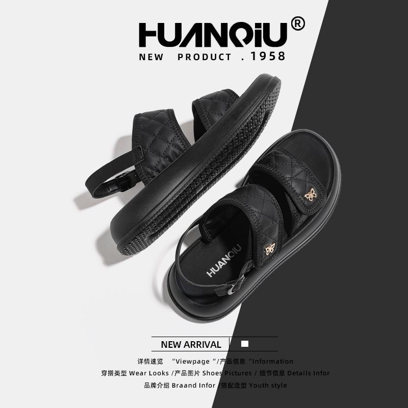 Global sandals KMYAX8252 new summer wear versatile soft-soled beach shoes women's casual Velcro women's shoes