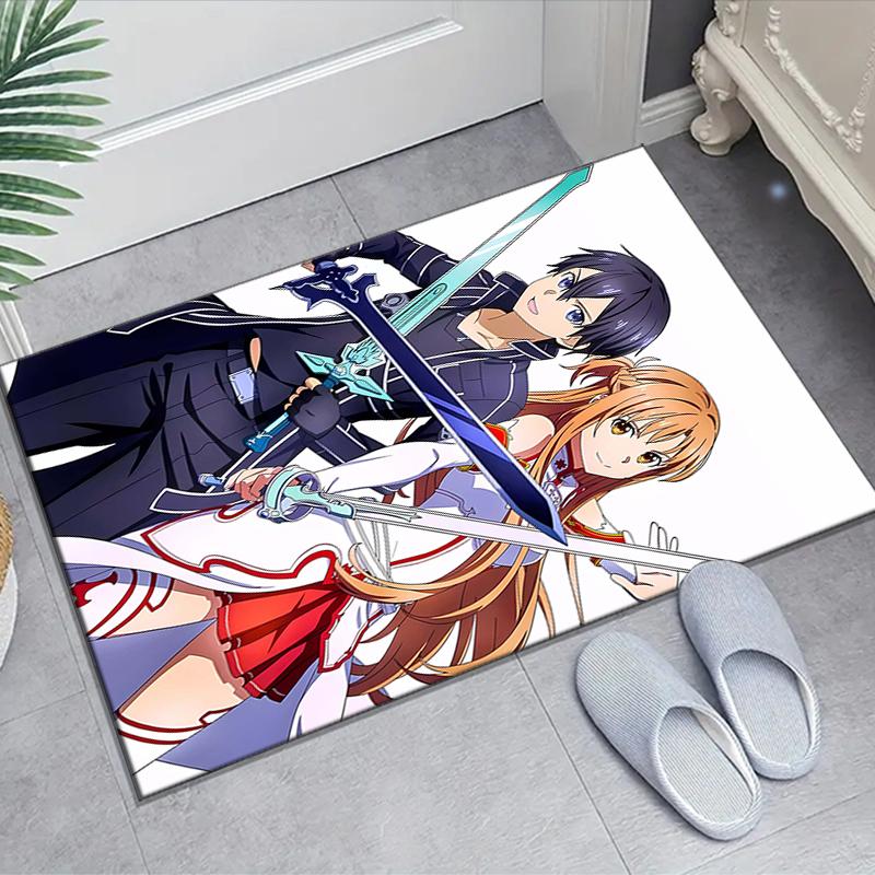 1pc Sword Art Online1 Design Area Rug - Non-Slip, Soft & Cozy Floor Mat for Living Room, Bedroom, Office - Indoor/Outdoor Decorative Carpet