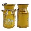 Artificial Flower Vase Rustic Milk Can with Handle, Vintage Jug for Hemp Rope Bow Fresh/Dried/Artificial Flowers, Distressed Container Home