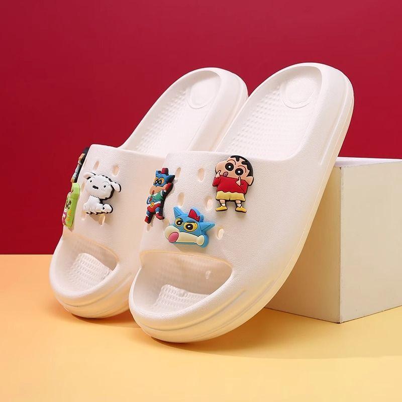 

Дышащие и прочные тапочки Crayon Shinchan для мальчиков, мягкая нескользящая обувь для дома StyleA,26-27