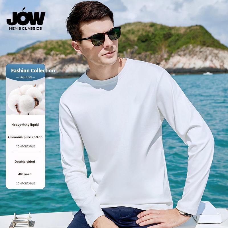 Jowo Liquid Ammonia Pure Cotton Versatile Spring/Summer Long Sleeve T-shirt