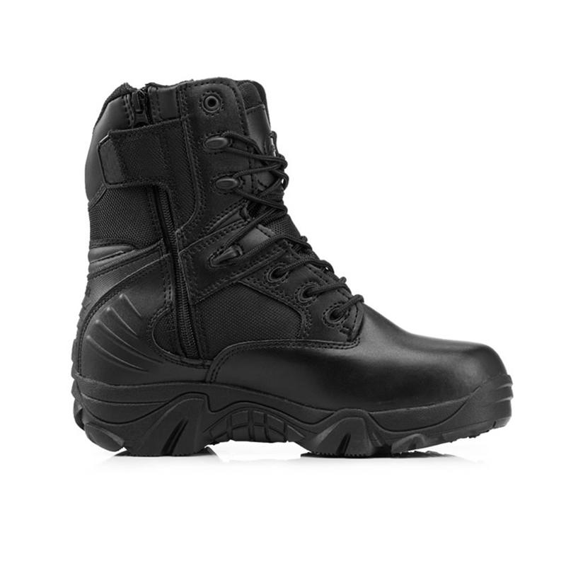 Men Military Boots Winter Leather Black Special Force Desert Ankle Combat Boots Safety Work Shoes Boots
