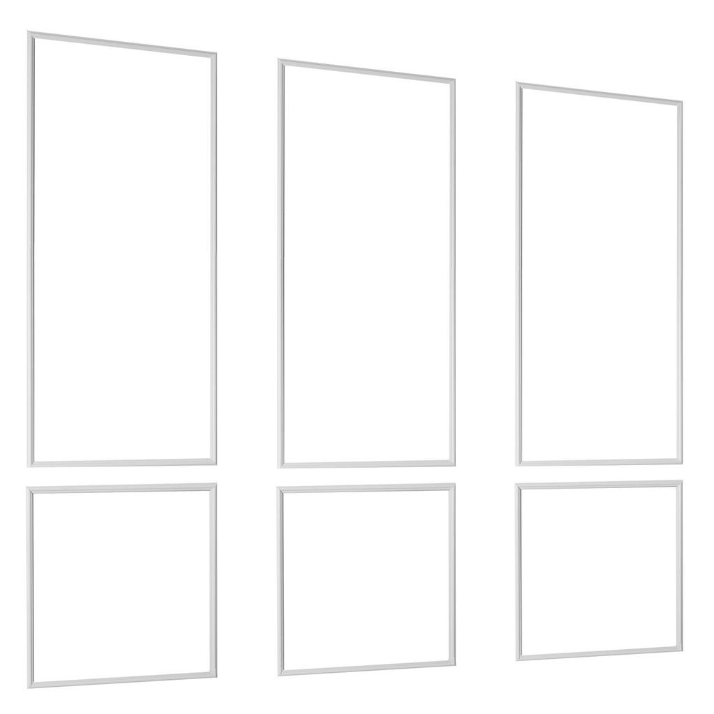 Wall Molding 3 Pack, Wainscoting Panels Kit, Lightweight Paintable Polystyrene, Easy To Install, Waterproof Accent Wall Trim for Interior Décor Living