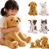 304055Cm Simulation Dog Plush Doll Pillow Cute Husky Labrador West Highland Animal Stuffed Animal Home Decor Gift For Children