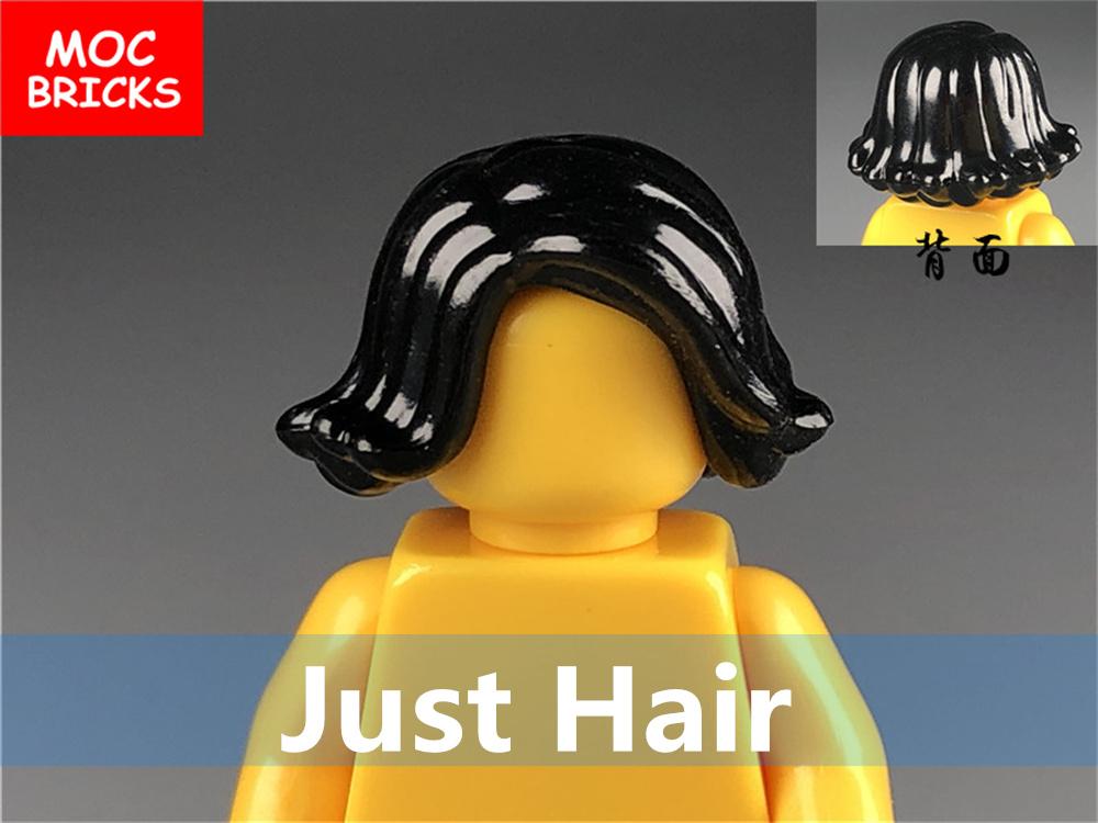 5 Stück/Los MOC Steine Weibliche Haare Zusammengebaute Partikel Bausteine Zubehör Kinderspielzeug Plastikpuppen