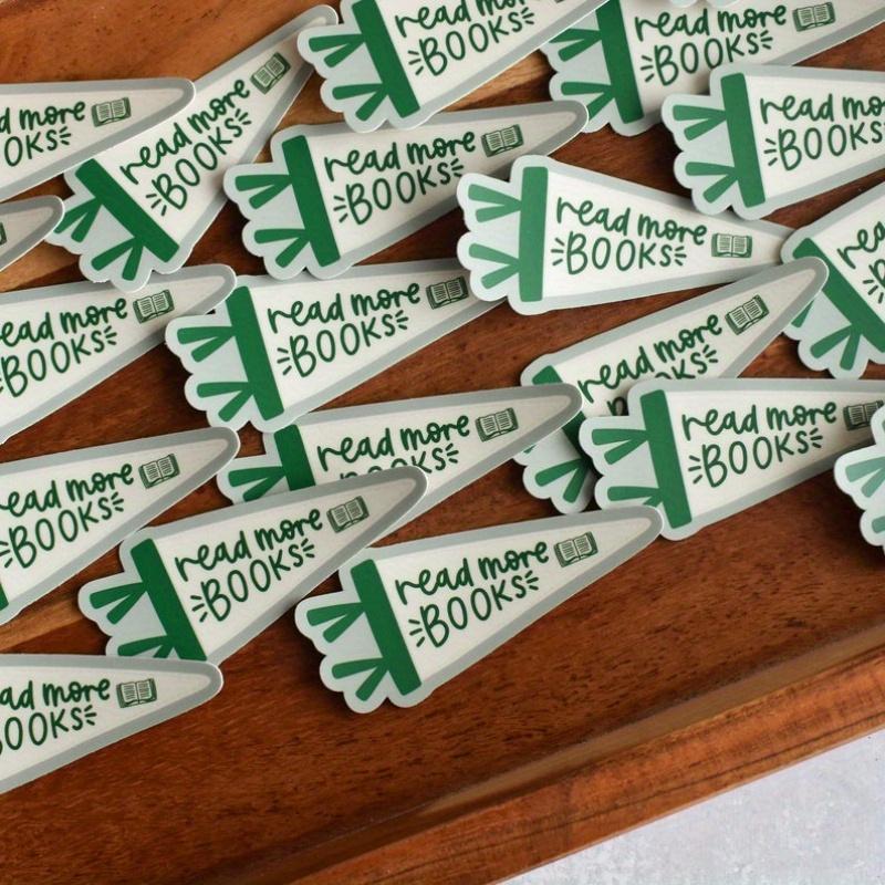Read More Books Pennant Sticker | Cute Decal for Laptop and Water Bottle | Waterproof and Weatherproof Sticker | Bookish Kindle Sticker