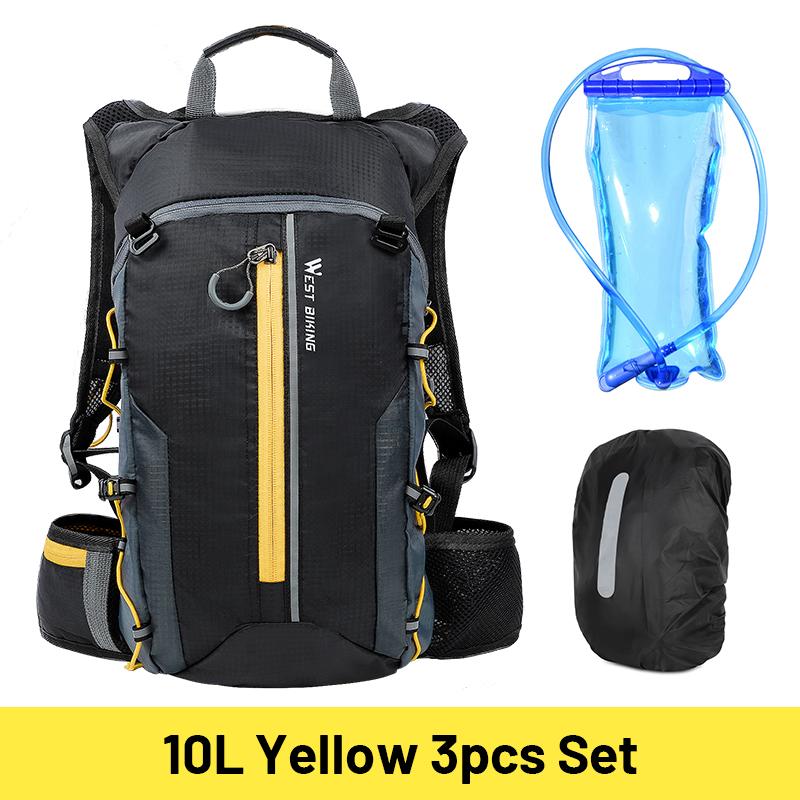 WEST BIKING 10L Nefes Alabilir Bisiklet Sırt Çantası Su Geçirmez Ultra Hafif Katlanabilir Bisiklet Çantası Outdoor Tırmanış Seyahat Yürüyüş Bisiklet Çantası