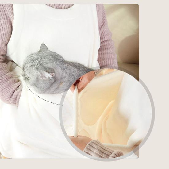 Pet Apron Carrier Super Soft Adjustable Double Pocket Reinforced Edges Neat Stitches