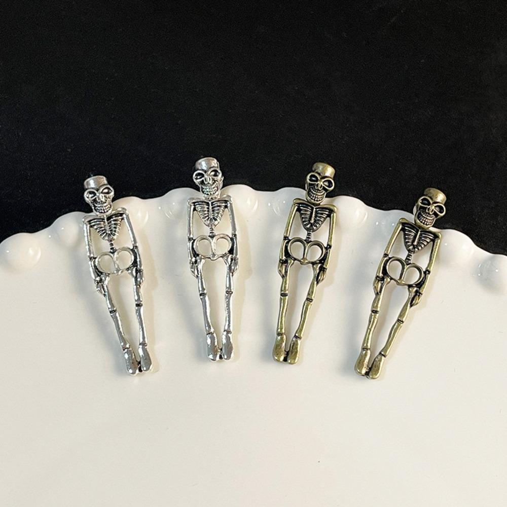 Skull Skeleton Earrings Zinc Zinc Alloy Imitation Human Bone Earrings Fashion Halloween Earrings  Couple