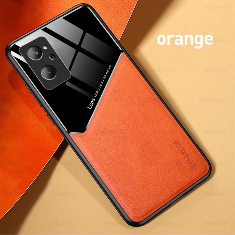 Leather Car Magnetic Holder Cover For Realme 9 Pro Plus Pro+ ProPlus Realme9 9Pro+ 5G Soft Frame Shockproof Coque Realmi 9i Case
