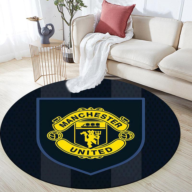 Manchester United2,Round Area Rug,Carpet Rug for Living Room Bedroom Sofa Playroom Decor,Non-slip Floor Mat