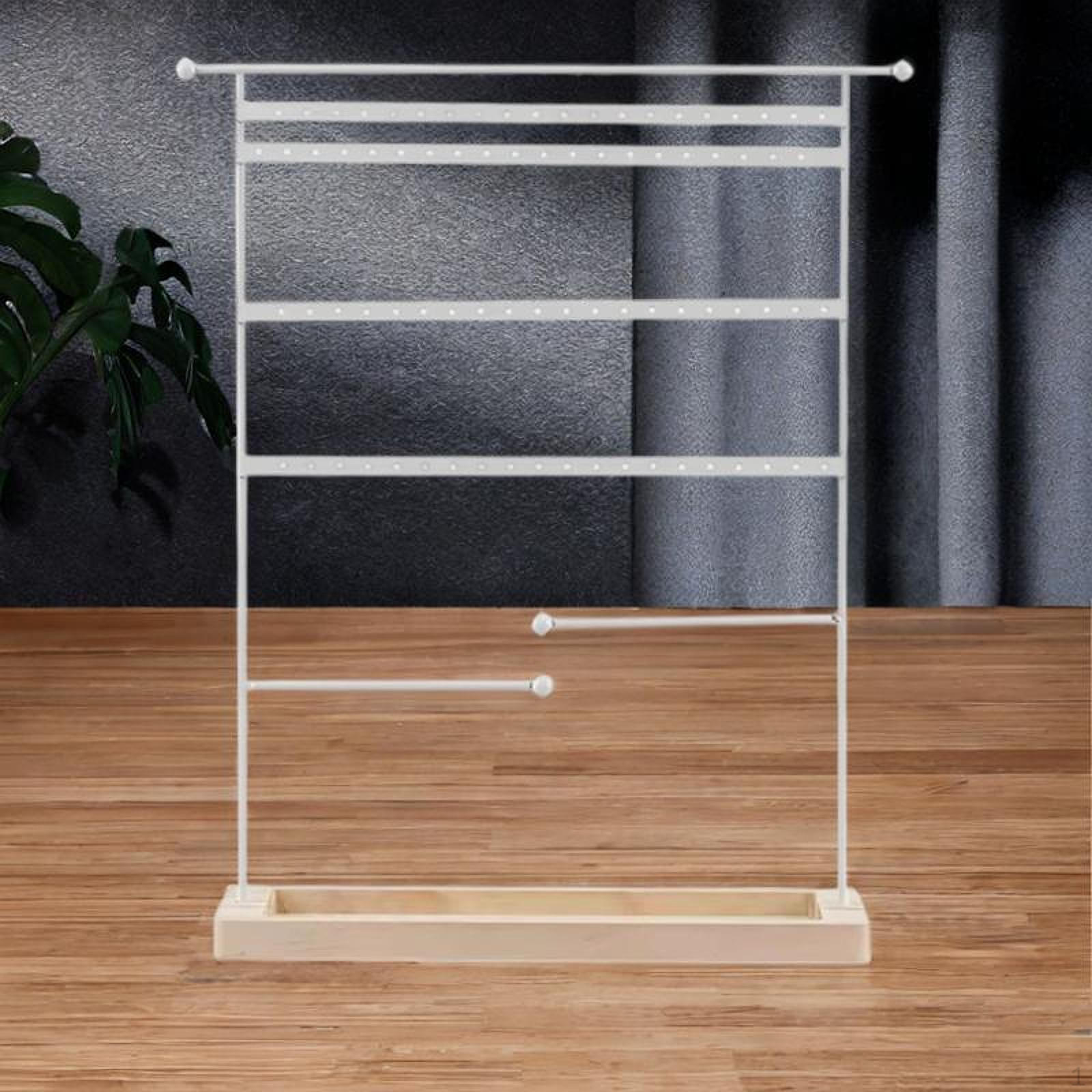 

Подставка для сережек, органайзер для ювелирных изделий, деревянный поднос, браслеты, настольная подставка для сережек, держатель для белый