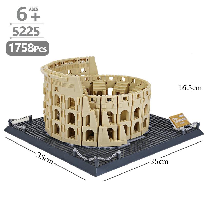 City Architecture Building Blocks Colosseum Taj Mahal Fallingwater Villa New York MOC Creative Model Bricks Adult Toys Gifts