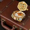 Exquisite Metal Trinket Box Telephone Shape Jewelry Case Small Accessory Storage Box for Displaying Delicate Accessories