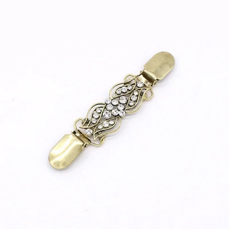 Sweater Cardigan Clip Duck-Mouth Flexible Beaded Pearl Pin Brooch Shawl Shirt Collar Buckles For Clothing Decoration