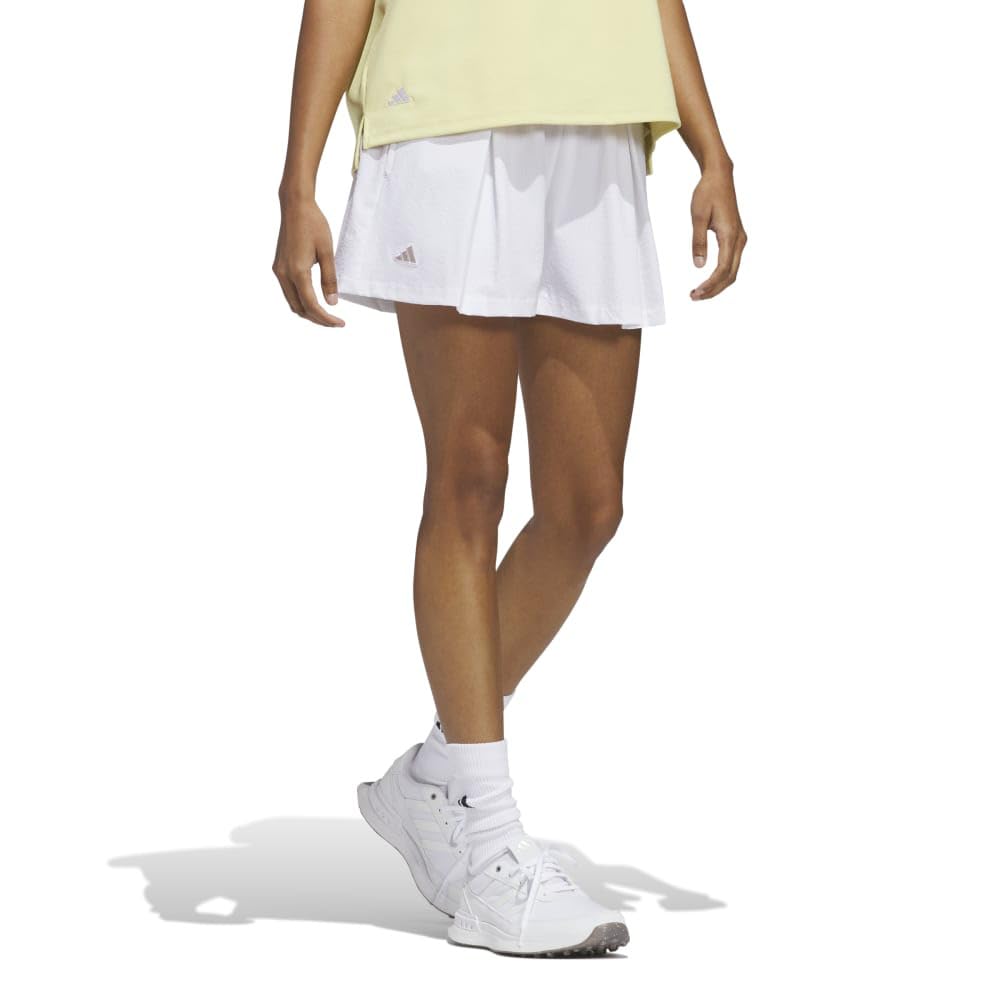 Adidas Golf Beyond the Course Pleated Golf White Water-Repellent Shorts, Women's,