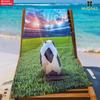 Football Field 2D Print Beach Towel Microfiber Soft Ultra Absorbent Lightweight Quick Dry Towel for Beach Party Travel Camping H