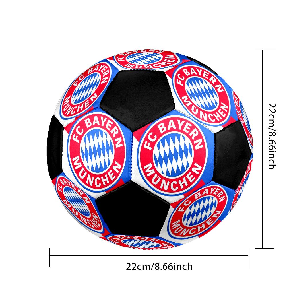 FC Bayern Munich Indoor Soccer Ball Colorful Machine Stitched PVC Size 5 Team Training Competition Ready Durable High-Bounce Cool Sports Gift