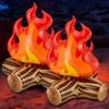 1 Stück PVC aufblasbares künstliches Lagerfeuer rahmenlos Kunststoff Camping Party Dekoration Innen Außen Szenen Requisiten Thanksgiving