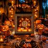 Small Halloween Figures Lighted Frame Ornaments, Light Up Shadow Box, Warm Festive Party Supplies Atmosphere LED Lights for Home Living Room