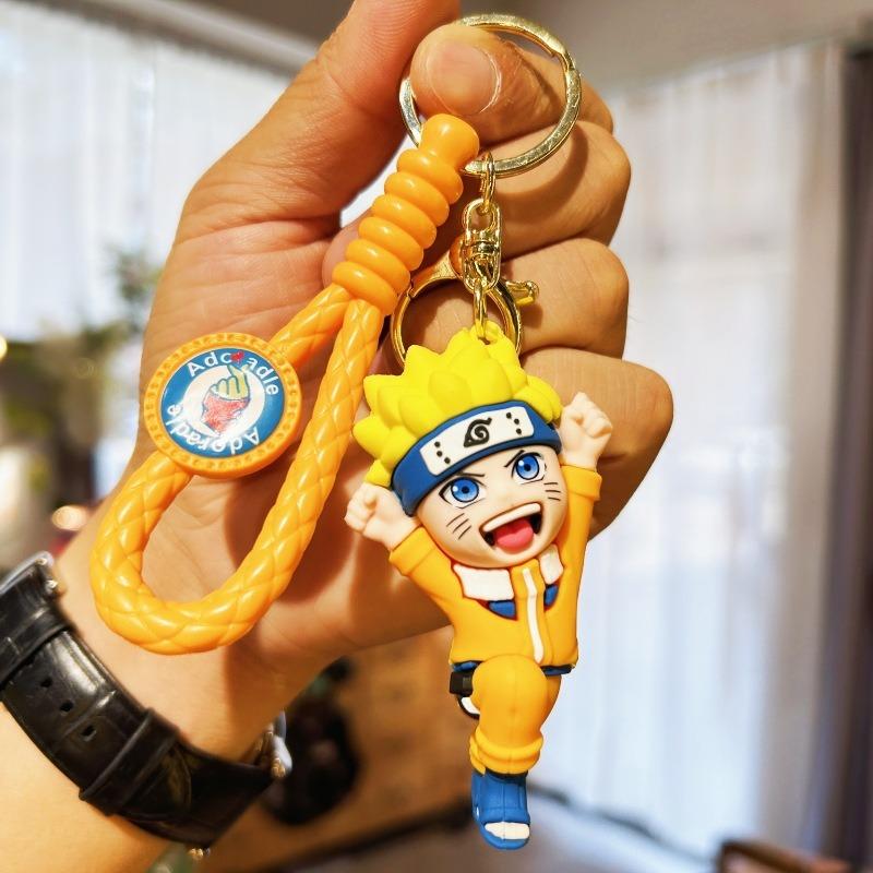 10cm Anime Naruto Uchiha Sasuke Hatake Kakashi Cartoon Model Doll Keychain Pendant Bag Accessories Portable Ornament Gift