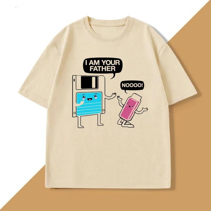 I Am Your Father TShirt Funny Floppy Disk Computer Science T Shirt Summer Unisex Round Neck Shortsleeved Tops Clothing