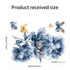 Kreative Blaue Blume Schmetterling Wandaufkleber Selbstklebend Abnehmbar Heimdekor für Wohnzimmer Schlafzimmer Eingang
