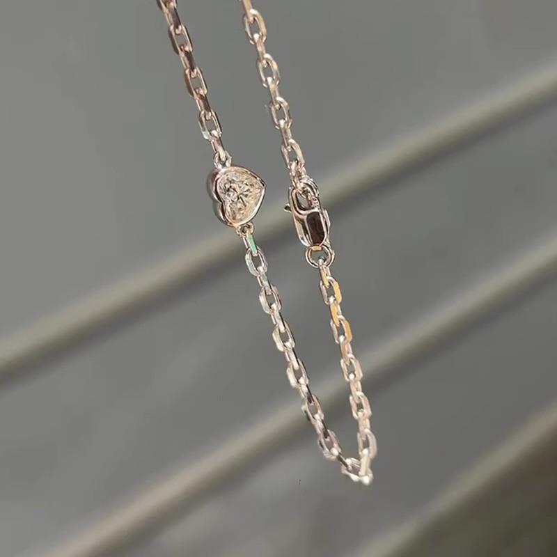Elegant Heart Diamond Bracelet for Girls - Korean Style Layered Jewelry Accessory
