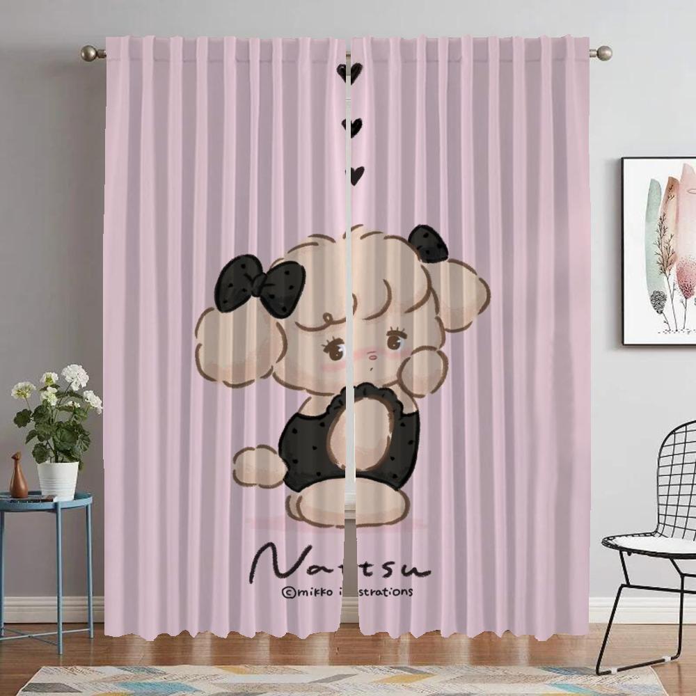 Curtains for Living Room Curtain Mikko Home Interior Curtains 2 Pieces Partition Halloween Decoration Shades Tulle for Bedroom