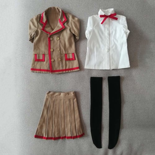 Rakulifey Doll Clothes, 1/3 Doll Outfit, 1/3 Ball Jointed Doll Outfit, School Uniform, 4-Piece Set, Disguise Costume (1/3 Doll Outfit)