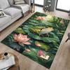 1 Stück Frosch Lotus Rutschfeste Bodenteppich Kompatibel für Büro & Wohnzimmer & Schlafzimmer & Esszimmer - Flachgewebe Maschine-O358