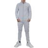 Li Ning Fitness Series Sweatshirts Men's Gray Hooded Moderate Cardigan AWDS791-4
