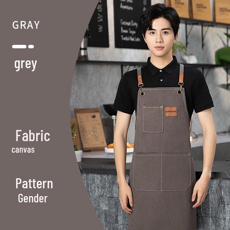 16 Oz Thick Canvas Apron with Logo for Painting and Gardening