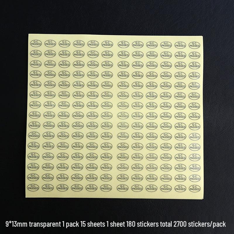 Štítek kontroly s lepicí vrstvou - Samolepka zajištění kvality - QC PASSED