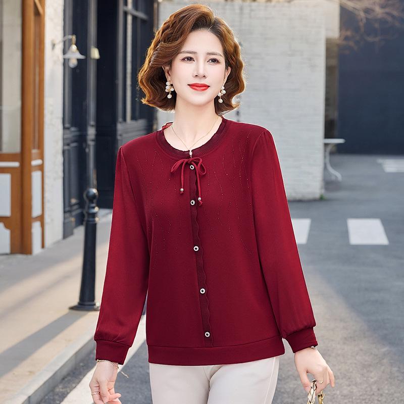 

Women s Spring Fashion Knit Top: Stylish Base Layer for Middle-Aged & Elderly, 2026 New Style 2XL