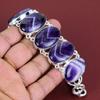 Chevron amethyst bracelet natural gemstone jewelry 925 sterling silver bracelet adjustable chain handmade bracelet designer jewelry for gift