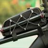 Waterproof frame-mounted bicycle bag with webbing, 1l - black