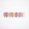 Round Glossy Matte Color Hairpins Snap Clips 10-Piece Set