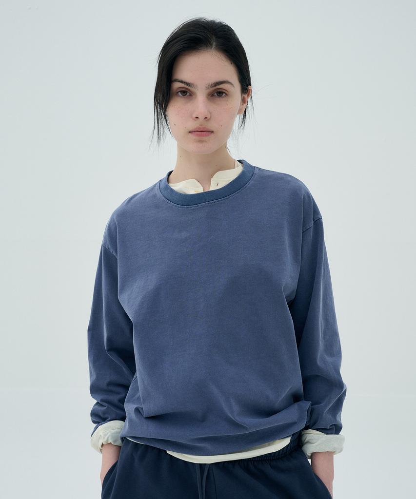 Jeonggamseutyudio Pigment Dyed Round Neck Long Sleeve_4 Color