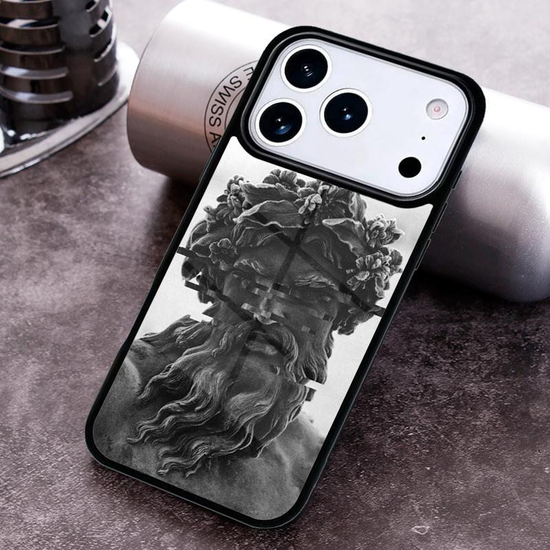 Griechische Ästhetik Gipsstatue Handyhülle für iPhone 17 16 15 Pro Max Air 14 13 12 11 Plus Stoßfeste Hülle