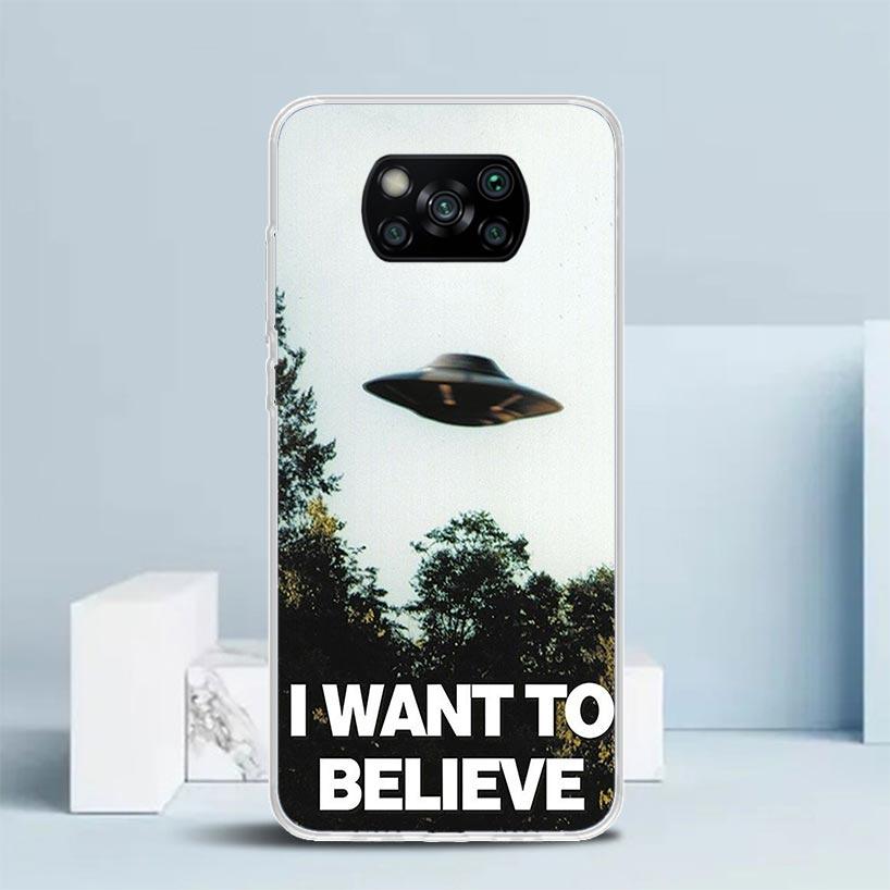 The X Files I Want to Believe Phone Case For Xiaomi Poco F7 Ultra X5 X6 X7 Pro M7 Redmi 15C 15 13C 13 12C 12 10C 10 10A 9 9C 9A
