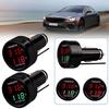 12V 24V Digital Voltmeter Thermometer Cigarette Lighter Style Battery Monitor For Measuring Voltage And Temperature Car Acc B8J4