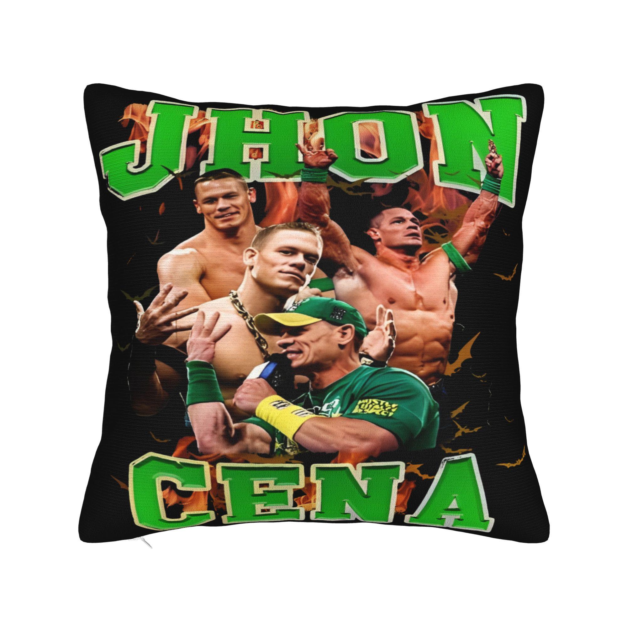 

John Cena Square Pillowcases Polyester Home Farewell Tour Wrestling Cushion Case Cute Decorative Pillow Cover 40*40 12x12Inch