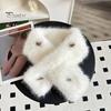 Daily Outdoor Cycling Scarf Faux Fur Collar for Women, Plush Neck Warmer Scarf, Fluffy Solid Color Winter Accessories Scarves, Thanksgiving Christmas