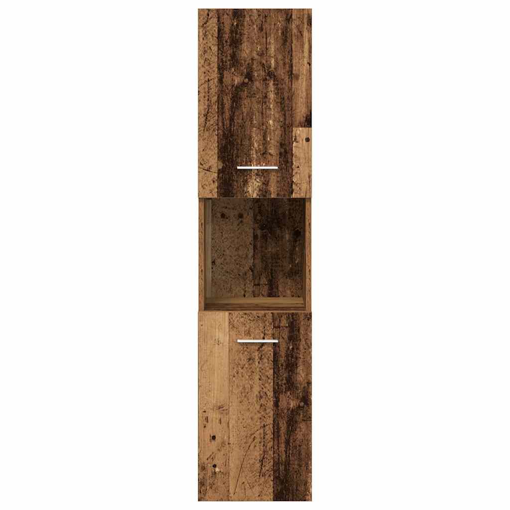 4 piece Bathroom Furniture Set Reclaimed Wood Look Engineered Wood