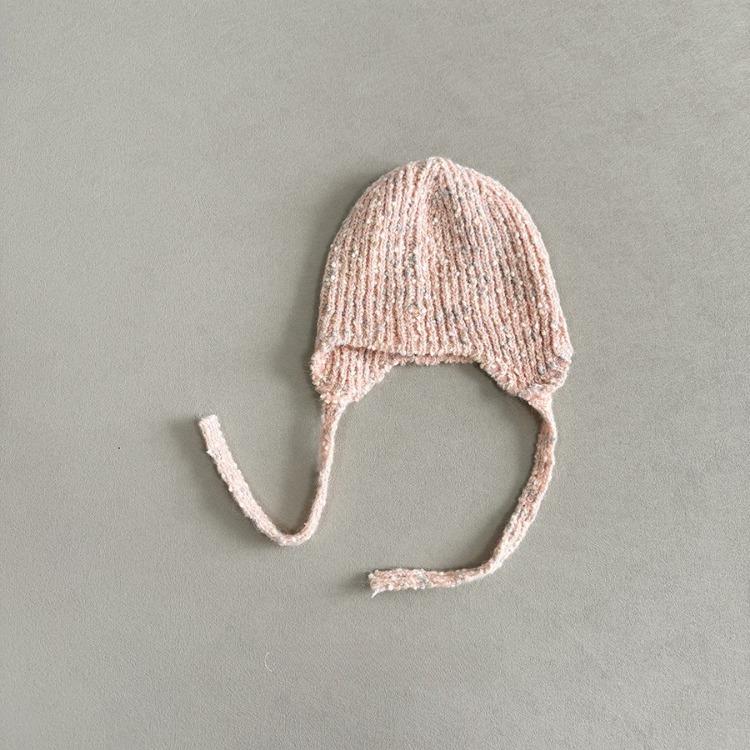 Cute Baby Girl Hat with Braids Brim Winter Warm Knitted Earflap Cap Fashion Beanie for Toddler Soft Yarn Crochet Infant Hat