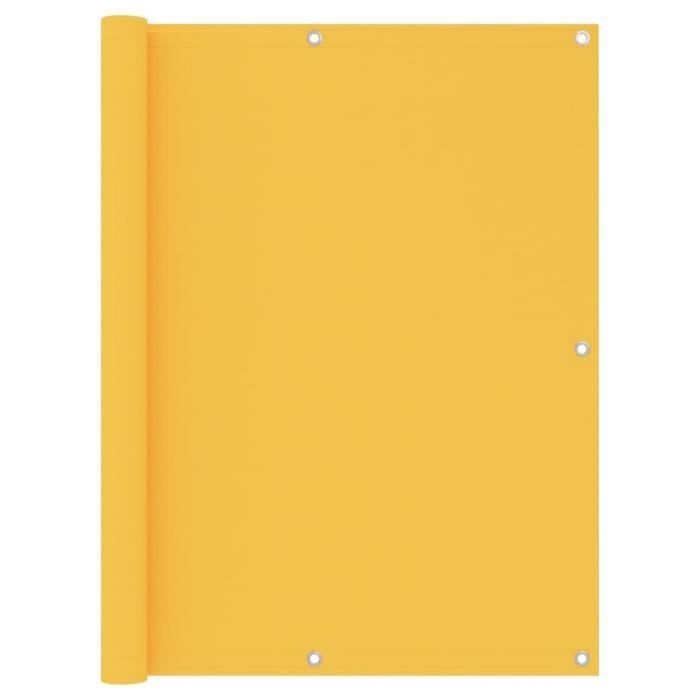 Écran de balcon - vidaXL - Jaune - 120x300 cm - Imperméable - Protection UV - Œillets en aluminium