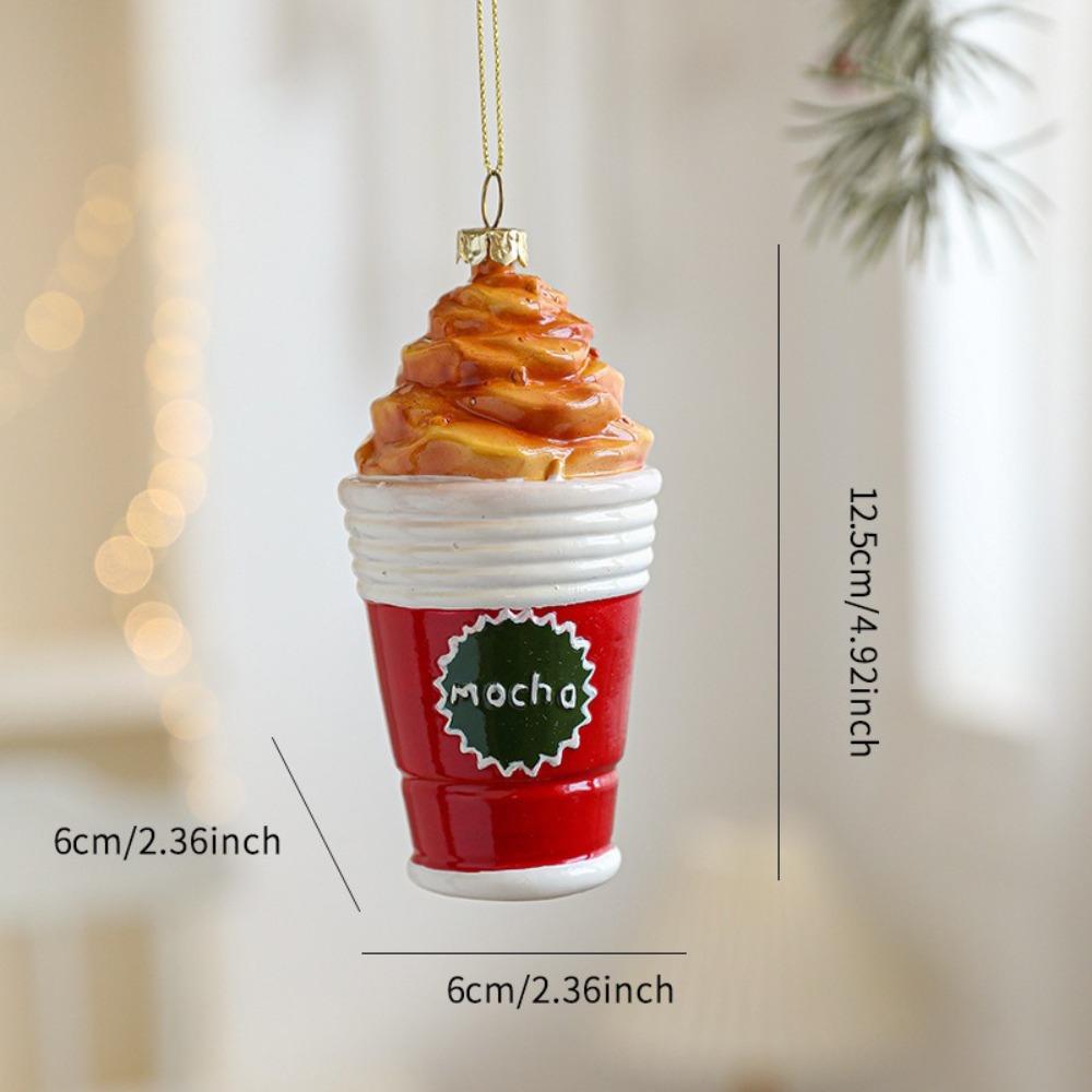 Plastic Christmas Tree Pendant Manual Painted Red&white Christmas Decorations Santa Claus Figurine Xmas Tree Hanging Bauble
