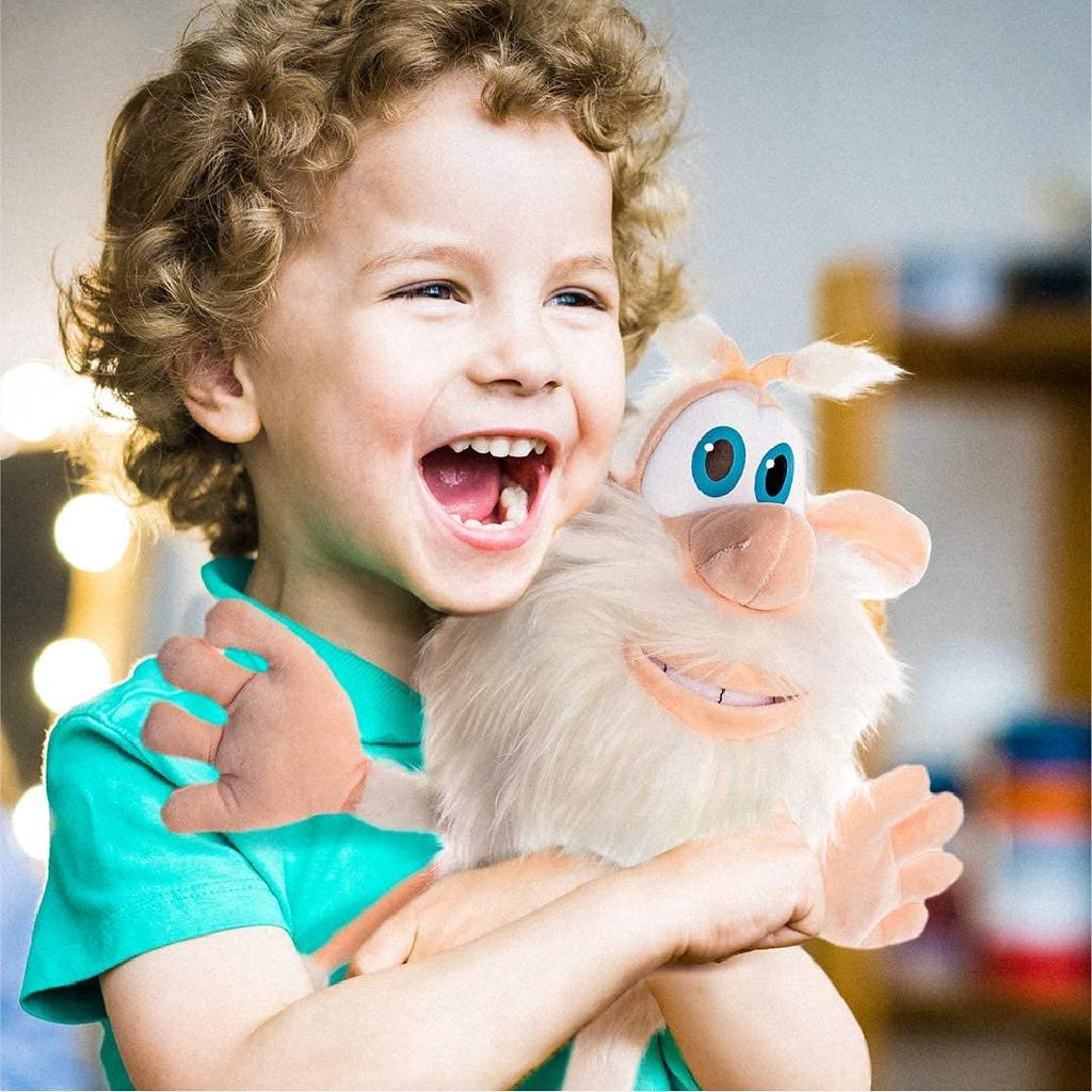 Brinquedo de Pelúcia Colecionável Booba com Olhos Show Netflix Booba Animal de Pelúcia Macio e Fofo para Crianças Companheiro Luz Noturna Licenciado Oficialmente Acende - - & -